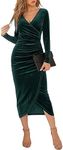 JENJON Women Dress Velvet 2.0 Long 