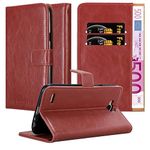 cadorabo Book Case works with LG X Power 2 in WINE RED - with Magnetic Closure, Stand Function and Card Slot - Wallet Etui Cover Pouch PU Leather Flip