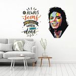 Sky Flying Michael Jackson Always Seems Quotes Office - Inspirational - Motivational - Quotes - Wall Sticker for Kids Room, Living Room, School, Library (Size - 60CM X 92CM)