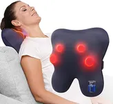 BOB AND BRAD Back Massager with Heat, EZBack Corded Neck Massager Back Massager for Pain Relief Deep Tissue, Shiatsu Back Shoulder and Neck Massager, Massage Pillow for Full Body, Gifts for Women Men