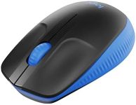 Logitech M190 Wireless Mouse Full Size Comfort Curve Design 1000Dpi Blue