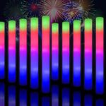 50PCS Foam Glow Sticks Party Packs,Led Light up Flashing Sticks with 3 Mode Flashing,8~10 Hours Long-lasting Glowing Multi Colour Party Supplies for Wedding Birthday Concert Hallowen Christmas