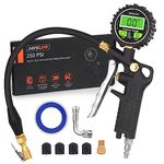 SAFELIFE Digital Tire Pressure Gauge with Inflator, 250 PSI Air Chuck Heavy Duty and Compressor Accessories with Quick Connect Coupler, 0.1 Display Resolution, Air Pressure Gauge for SUV, Truck, RV