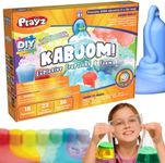 Playz KABOOM! Explosive Eruptions & Foam Bombs - 18+ Fun & Safe STEM Experiments Chemistry Set & Science Kits for Kids Age 8-12. Make Magic Foam, Volcano Eruption, & Glow In The Dark Chemical Reaction