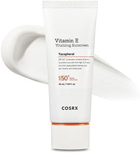 COSRX Vitamin E Vitalizing Face Sunscreen SPF 50, 1.69 fl oz, SPF Moisturizer, Lightweight under Makeup, Travel Essentials, Summer Essentials, Korean Skin Care, Korean Sunscreen for Face