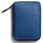 DailyObjects Check-In Travel Passport Wallet Cover for Men and Women | Passport Cover with Zip Around Closure made of Vegan Leather | Passport Holder with Credit Debit Card Slots - Blue