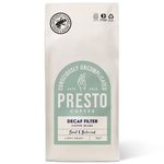 Presto Coffee | Decaffeinated Speciality Coffee Beans 1kg | Light Roast | Chocolatey & Peanuty | Rainforest Alliance Certified 100% Arabica | Perfect for bean-to-cup coffee machines