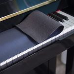 Mooson Piano Keyboard Anti-Dust Cover High Technology Fabric Key Cover Cloth Fit For Upright Piano, Electric Piano & Grand piano (Dark blue) (Dark blue)