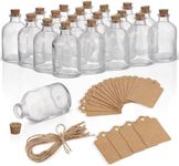 THE TWIDDLERS - Set of 40 Mini Glass Jars with Cork Lids - 50ml Small Bottles for Storage, Wedding Favors, and Crafts - 7x4cm Size - Small Jars Ideal for Events - 7 x 4 cm (40)