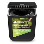 NutriChef Electric Kitchen Compost Bin – Odorless Countertop Food Scrap Recycler with Dry, Crush & Cool Functions for Eco-Friendly Homes