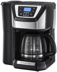 Russell Hobbs Chester Bean to Cup Filter Coffee Machine with Built-In Grinder, Grind & Brew Automatic Coffee Maker, 4-12 Cup Brewing Option, 24 Hour Programmable Timer, 40 Minute Keep Warm, 1025W