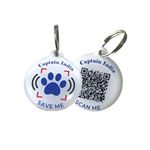 Captain India's PVC NFC QR Tag: Secure Pet Tracking for Dogs & Cats | QR Tracker for Pets | Pet Safety Tracker | Keep Them Safe & Sound. Instantly Scan for Peace of Mind