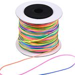 Mikihat Cord Beading Thread String for Bracelet, 100 M/0.8mm Bead Thread, Coloured String for Bracelet Making Necklace Jewelry Making Cord,Beading Thread Crafting String for Craft and Braiding Hair