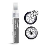 COSLAKE Rim Touch Up Paint(Starlight Silver) for Tesla Model 3 19'' Sport Wheel/Model Y 19'' Gemini Wheel, Curb Rash Repair Rim Scratch Repair with Masking Tape & Sandpaper