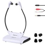 SIMOLIO SM-823D Pro Wireless Digital TV Headphones, Wireless TV Headphones for Elderly, Personal Audio Amplifier, 100 Feet Range, No Audio Delay