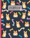 Notebook: Cute Corgi & Butt - Lined Notebook, Diary, Track, Log & Journal - Gift Idea for Boys Girls Teens Men Women (8"x10" 120 Pages)