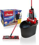 Vileda - All Floor Cleaning System with Bucket, Drainer and Stand with Microfibre Cloth - Black/Red