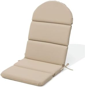 Crestlive Products Adirondack Chair Cushion, Thin Rocking Chair Cushions with Straps Set of 2 (Beige)