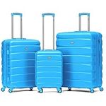 Flight Knight Set of 3 Lightweight 4 Wheel ABS Hard Case Suitcases Cabin & Hold Luggage Options Approved for Over 100 Airlines Including easyJet, British Airways, Ryanair, Jet2 & Many More