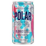 Polar 100% Natural Seltzer Jr - The Impossibly Good Collection - No Sugar, Juice, or Sweeteners - By LastFuel. (Packaging May Vary) (Mermaid Songs, 24 Pack)