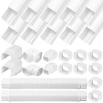 OSMOFUZE 3" W 20Ft L Mini Split Line Set Cover Kit, Air Conditioner Decorative PVC Line Cover Kit for Mini Split AC and Heat Pumps