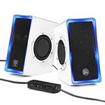 USB 2.0 PC Speaker System For Gaming Computer Laptop with Built-In LED Lights - For Dell Alienware , ASUS , Acer Predator , Alienware Aurora , CyberPowerPC , CybertronPC , HP and many more