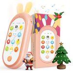 1 Year Old Girl Toys, Richgv Baby Pretend Phone Baby Toys 6 to 12 Months with Soft Colour Changing Light, Various musics Sounds, Interactive Sensory Toys Birthday Gift for Infant Baby Girls 6 Months+