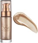 MAEPEOR Body Luminizer 6 Colors Waterproof Smooth Shimmer Face Body Glow Illuminator Non-sticky Liquid Body Highlight Illuminator (30 ML, 04 Rose Gold)