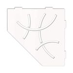 Schluter Systems Pentagonal Corner Shelf-E - Curve Design -Matte White - (SES2D6MBW) Kerdi-Line Shower Acessory