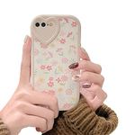 Ownest Compatible with iPhone 7Plus/8 Plus Case with Cute Flowers Floral Pattern for Women Girls Soft Silicone Love Lens Protection Case for iPhone 7Plus/8 Plus-White