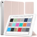 DuraSafe Cases for iPad Mini 3 2 1 Generation 7.9 Inch [ Mini 3rd Mini 2nd Mini 1st ] A1599 A1600 A1489 A1490 A1491 A1432 A1454 A1455 Trifold Hard Smart PC Translucent Back Cover - Light Pink