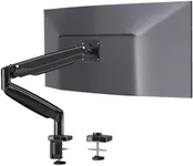 MOUNTUP Ultrawide Single Monitor Arm for Max 35 Inch Screen, Heavy Duty Monitor Desk Mount Support 6.6-30.9lbs, Gas Spring Computer Monitor Stand for Desk, VESA Monitor Mount with Clamp & Grommet Base