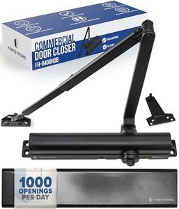 FORTSTRONG Commercial Door Closer - FS-8400 HOB - Heavy Duty Adjustable Grade 1 Standard Automatic Door Closing Hinge - ADA Compliant - Hold Open Function-Black Finish