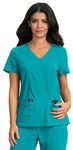 KOI Basics 4-Pocket Classic V-Neck Becca Scrub Top for Women