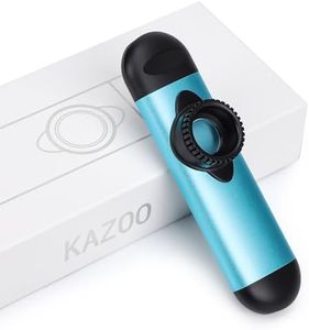 Rockhouse Kazoos, Metal Kazoo for Adults with 30 Flute Membranes, Easy to Learn Whimsical Fun Instruments for Bands Live Performance, Party, Travel (Blue)