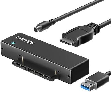 Unitek USB 3.0 to SATA III Hard Drive Adapter External Kit Cable for 2.5 3.5 Inch HDD/SSD Hard Drive Disk, Optical Drive, with 12V/2A Power Adapter, Support UASP