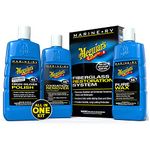 Meguiar's Marine RV 49 Boat Restoration System M4965 Kit contains Oxidation Remover, High Gloss Polish and Pure Wax