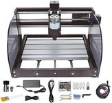 RATTMMOTOR CNC-3018-PRO MAX CNC Router Machine Kit DIY Mini CNC Wood Router Machine 3 Axis GRBL Control Engraver Milling Cutting Machine Working Area 300x180x45mm for Plastic/Wood/Acrylic/PVC/PCB