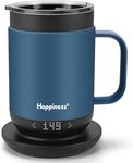Happiness Smart Heated Coffee Mug,16oz Rechargeable Electric Self Heating Temperature Control Coffee Cup