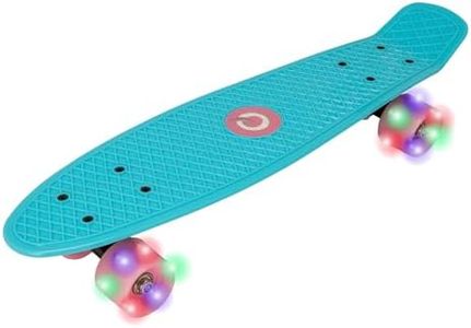 Evo Tableau Penny Lumineux EVO 22' | Skateboard pour débutants ou Professionnels | Skateboard à Roues Lumineuses pour Enfants et Adolescents | Planche complète Mini Cruiser | Convient à Tous Les