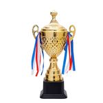 Juvale Trophy - Large Trophy Cup - Gold Trophy - SpLarge Trophy Cup - Gold Trophy for Sport Tournaments Competitions Gold 15.2 x 7.5 x 3.7 Inchesort Trophy Gold 15.2 Inches in Height