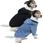 HuaLiSiJi Dog Hoodie Dog Sweatshirt Chihuahua Hoodie Dog Christmas Jumper Dog Jumper, Warm and Lightweight, With a Soft Texture, Easy to Wear and Bright Colors (M, Black+Haze Blue)