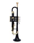 Stock Mania® Black Colored Trumpet 01 For Sale With Free Hard Case + Mouthpiece + Bb Pitch