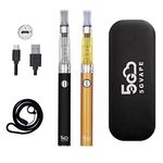 5GVAPE Vape Pen E-Cig Shisha EVOD EGO CE4 Starter Kit,Electronic Cigarettes dual vape pens,USB charge Long Lasting Battery,Easy to refill atomizer.No Nicotine No E Liquid (Black Gold)