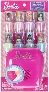 Barbie -Townley Girl Non-Toxic Peel-Off Water-Based Safe Nail Polish Set with Nail Dryer for Kids, Batteries Not Included, Ages 3 and Up