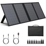 60W Portable Solar Panels, Foldable Solar Panel Charger for 100-500W Solar Generator Portable Power Station, with Adjustable Kickstands, DC 18V Output, USB 3.0 and Type-C Ports for Camping Van RV Trip