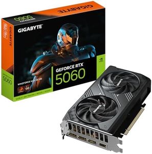Gigabyte GeForce RTX 5060 WINDFORCE MAX OC 8G Grafikkarte – 8 GB GDDR7, 128 Bit, PCI-E 5.0, 2512 MHz Kernfrequenz, 3 x DisplayPort, 1 x HDMI, NVIDIA DLSS 4, GV-N5060WF2MAX OC-8GD