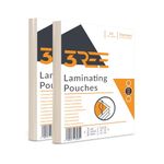 3REE A4 Laminating Pouches - Gloss Finish - 130 Sheets - 160 Micron (2 x 80 Micron) High Quality Finish with Image Last Directional Quality Mark - Ideal for Photos and Notices