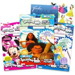 Disney Princess Magic Ink Coloring Book Set -- Bundle of 3 Imagine Ink Books for Girls Kids Toddlers Featuring Disney Princess, Moana, and Minnie Mouse with Invisible Ink Pens and Stickers