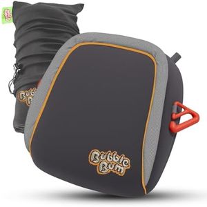 bubblebum Inflatable Backless Booster Car Seat, Portable Travel Booster Seat, Booster Seats for Cars 40-100 lbs Kids, Foldable Compact Car Seat, Child/Toddlers 4-10 Years Old - Gray